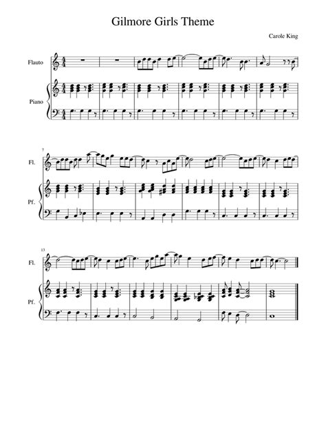 Free Sheet Music Love And War And Snow Gilmore Girls